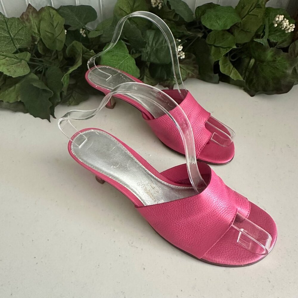 Valerie Stevens Womens Pink Leather Strap Heels 8M - Picture 2 of 10